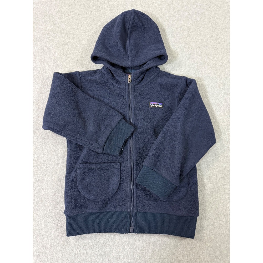 Patagonia Synchilla Fleece Hoodie Navy Blue Full Zip Kids 4T Jacket